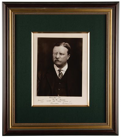 Lot #160 Theodore Roosevelt Oversized Signed Photograph - Image 1