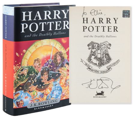 Lot #590 J. K. Rowling Signed Book - Harry Potter and the Deathly Hallows - Image 1