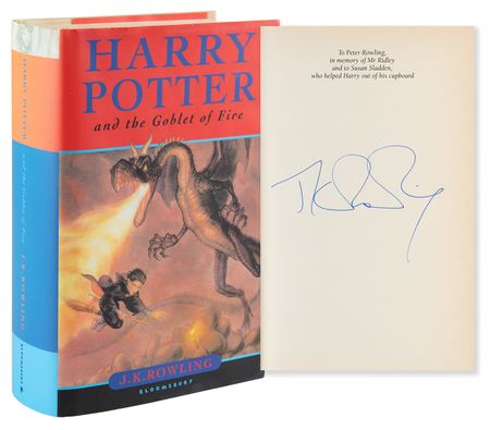 Lot #591 J. K. Rowling Signed Book - Harry Potter and the Goblet of Fire - Image 1