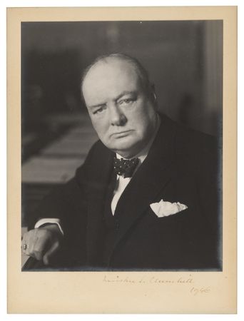 Lot #206 Winston Churchill Signed Photograph by Walter Stoneman - Image 1