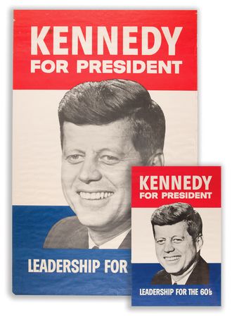 Lot #128 John F. Kennedy (2) Original 1960 Campaign Posters - 
