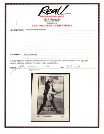 Lot #673 Rolling Stones: Keith Richards Signed Photograph - Image 2