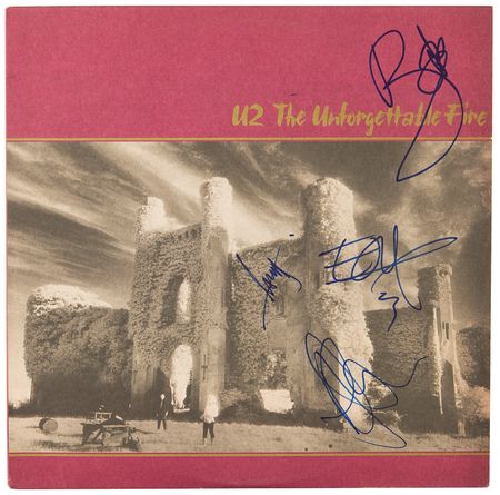 Lot #677 U2 Signed Album - The Unforgettable Fire - Image 1