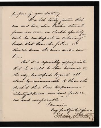 Lot #55 Chester A. Arthur Letter Signed as President on Rare 'Executive Mansion' Mourning Stationery - Image 2