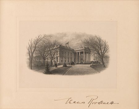 Lot #154 Eleanor Roosevelt Signed White House Engraving - Image 2