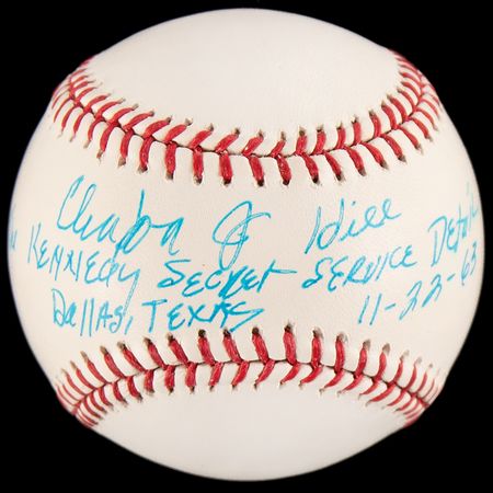 Lot #307 Kennedy Assassination: Clint Hill Signed Baseball - 