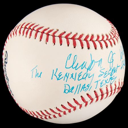 Lot #307 Kennedy Assassination: Clint Hill Signed Baseball - 