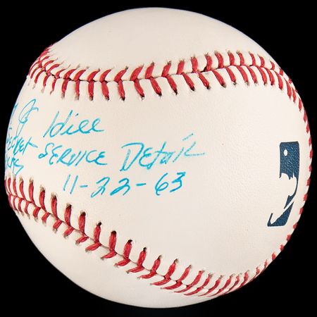 Lot #307 Kennedy Assassination: Clint Hill Signed Baseball - 