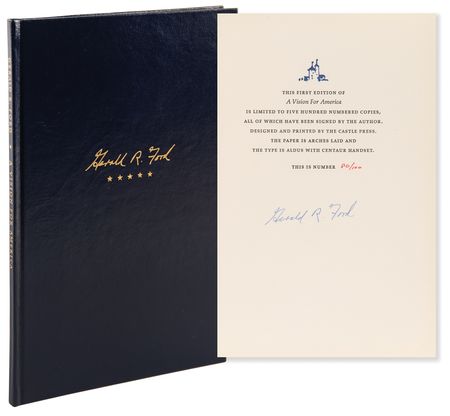 Lot #91 Gerald Ford Signed Book - A Vision for America (Ltd. Ed. #80/100) - Image 1