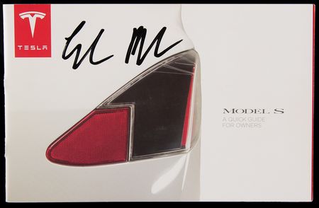 Lot #225 Elon Musk Signed Tesla Model S Quick Guide - Image 2