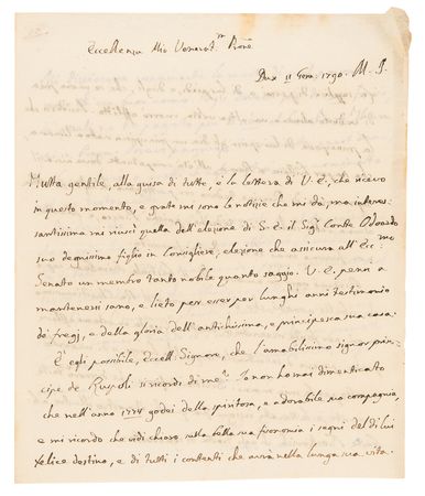 Lot #543 Giacomo Casanova Autograph Letter Signed, Expressing Contempt for Mirabeau: 