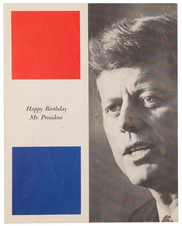 Lot #31 John F. Kennedy: 1962 Madison Square Garden Birthday (5) Items - Program, Ticket Stub, Posters, and Mail Form - Image 2