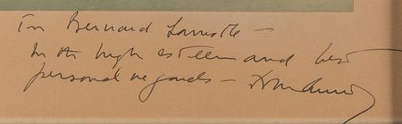 Lot #42 John F. Kennedy Signed Photograph as President to Bernard Lamotte, Painter of a White House Mural - Image 3