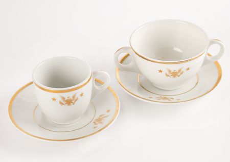 Lot #30 John F. Kennedy: Presidential China from the 'Honey Fitz' (4-Piece Tea Cup and Saucer Set) - Image 1