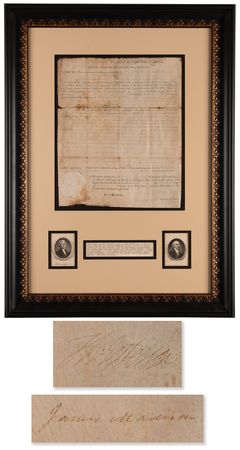 Lot #3 Thomas Jefferson and James Madison Document Signed as President and Secretary of State - Image 1