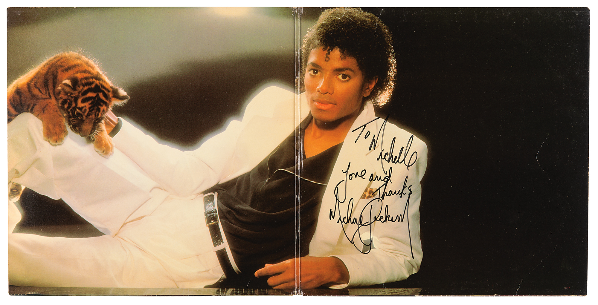 Michael Jackson and Quincy Jones Signed Album - Thriller (Rare