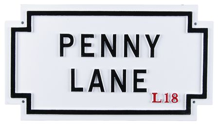 Lot #9019 Beatles: Original 'Penny Lane' Street