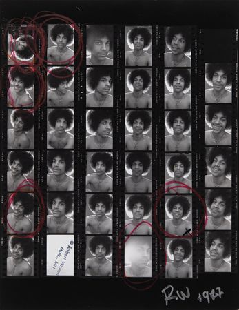 Lot #9456 Prince Original ‘Minneapolis 1977’ Contact Sheet Proof (Roll 13) - From the Collection of Photographer Robert Whitman - Image 1