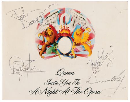 Lot #9285 Queen Signed 1975 UK A Night at the