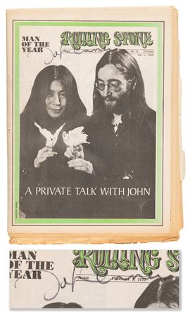 Lot #9046 John Lennon Signed Rolling Stone 'Man of the Year' Magazine (February 7, 1970) - Image 1