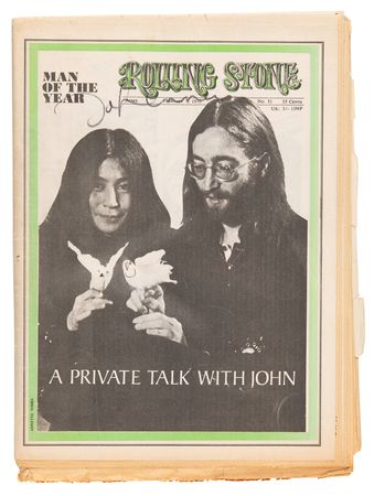 Lot #9046 John Lennon Signed Rolling Stone 'Man of the Year' Magazine (February 7, 1970) - Image 3