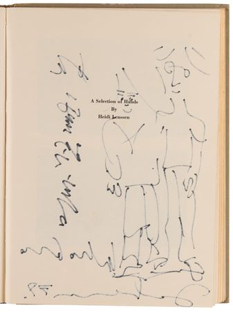 Lot #9034 John Lennon and Yoko Ono Signed Book with Rare Original 'Full Body' Portrait Sketch by Lennon - Presented to a Buddhist Monk - Image 7