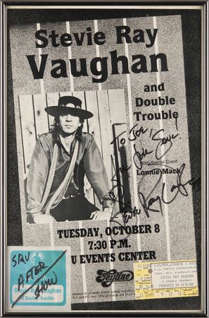 Lot #9412 Stevie Ray Vaughan Signed 1985 Concert Poster - Image 1