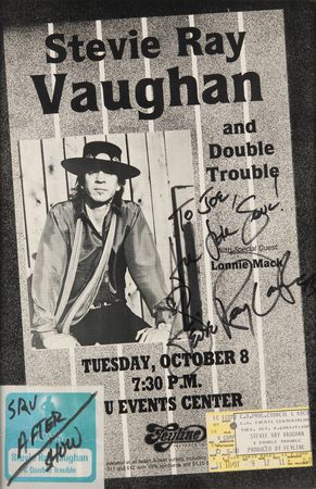 Lot #9412 Stevie Ray Vaughan Signed 1985 Concert Poster - Image 2
