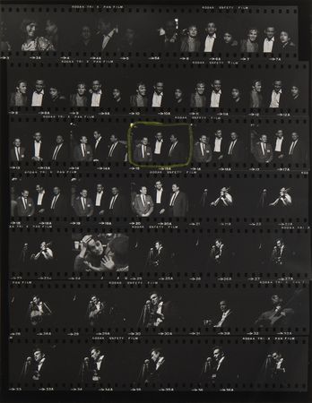 Lot #9133 Bob Dylan and Johnny Cash Contact Sheet Photograph by David Gahr, Newport 1964 - Image 1