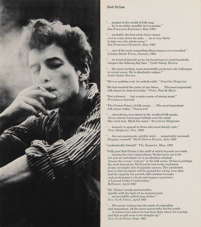 Lot #9203 Bob Dylan 1963 Promo Booklet: 