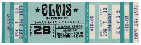 Lot #9301 Elvis Presley 1977 Post-Mortem Concert
