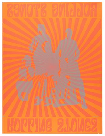 Lot #9262 Rolling Stones Psychedelic Poster (Printed by James K. Gurney, 1967) - Image 1