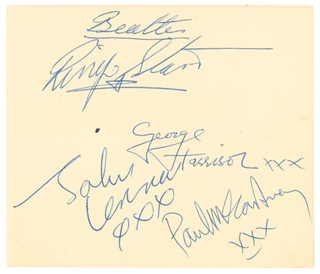 Lot #9005 Beatles Signatures - Bold and