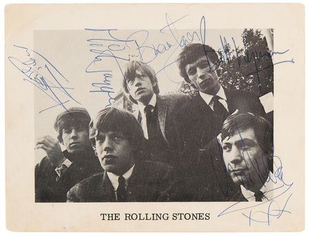 Lot #9248 Rolling Stones Signed Decca Records Promotional Card - Image 1