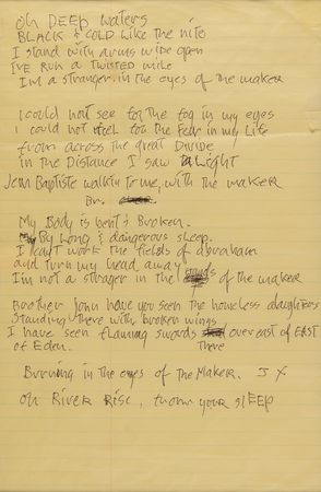 Lot #9276 Jerry Garcia Handwritten Lyrics to 'The Maker' - Image 2