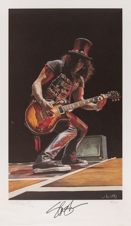 Lot #9424 Guns n' Roses: Slash Signed Lithograph (Ltd. Ed. #54/500) - Image 1