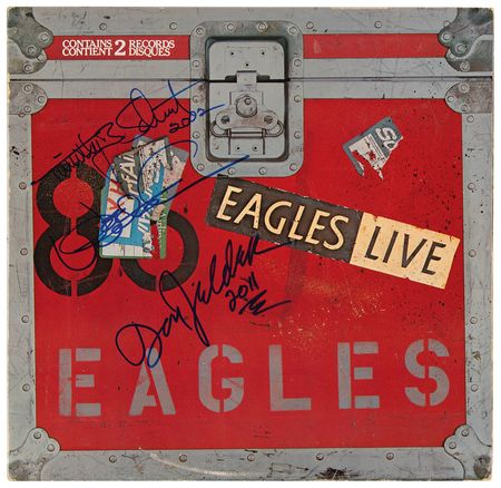 Lot #9372 The Eagles Signed Album - Live - Image 1