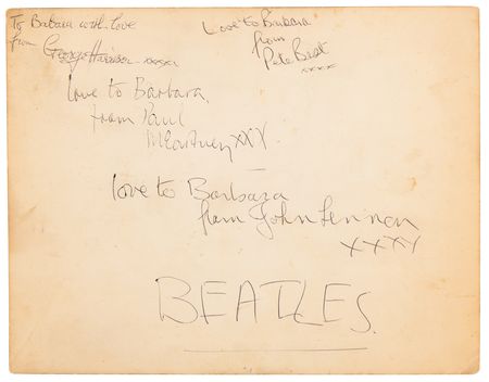 Lot #9002 Beatles Signed Photograph with Pete Best - Rare Albert Marrion Band Photo from December 10, 1961 - Image 2