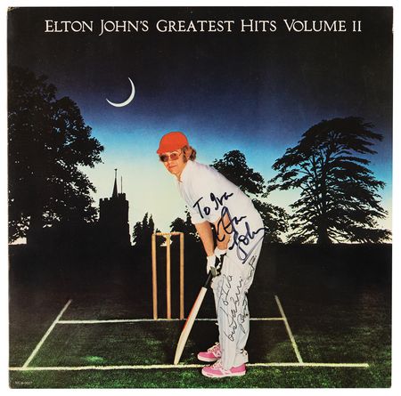 Lot #9379 Elton John and Bernie Taupin Signed Album - Greatest Hits Volume II - Image 1
