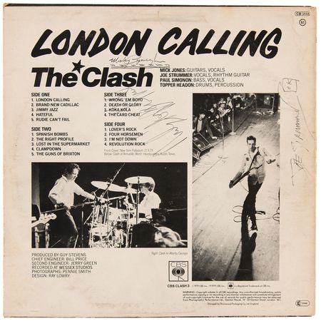 Lot #9401 The Clash Signed Album - London Calling - Image 2