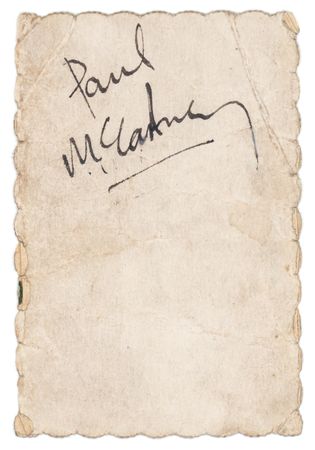 Lot #9102 Paul McCartney Signature - Image 1