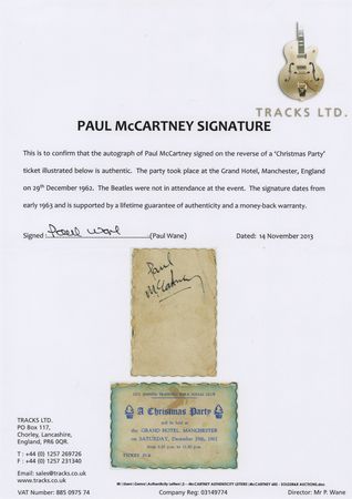 Lot #9102 Paul McCartney Signature - Image 3