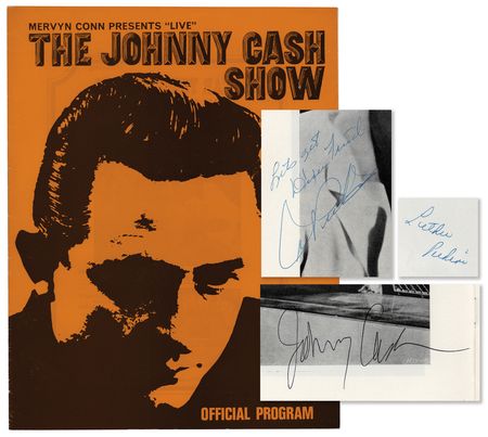 Lot #9305 Johnny Cash and Carl Perkins Signed UK Tour Program (ca. 1968) - Image 1