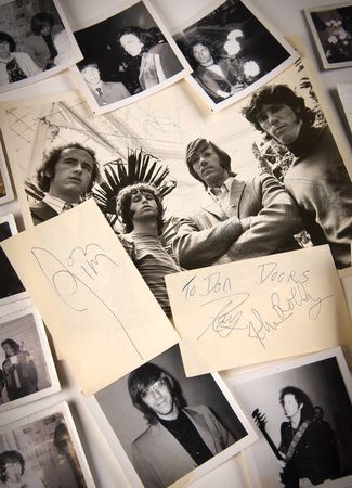 Lot #9272 The Doors Signed Photograph and Signature Set - Includes (12) Candid Backstage Concert Photographs from Toronto’s C.N.E. Coliseum (April 20, 1968) - Image 1