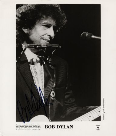 Lot #9132 Bob Dylan Signed Photograph