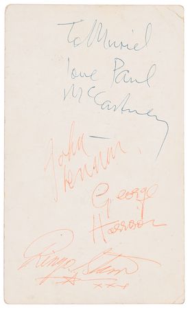 Lot #9008 Beatles Signed 1962 Parlophone Promo Card - The First to Feature Ringo Starr - Image 2