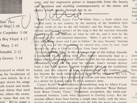 Lot #9131 Bob Dylan and Joan Baez Signed Album - Joan Baez In Concert - Image 2