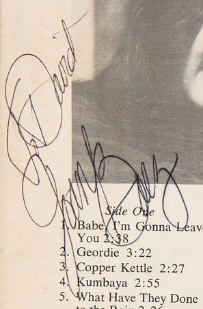 Lot #9131 Bob Dylan and Joan Baez Signed Album - Joan Baez In Concert - Image 3