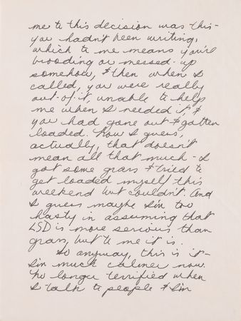 Lot #9312 Janis Joplin Autograph Letter Signed, Commenting on Fear of Addiction: 