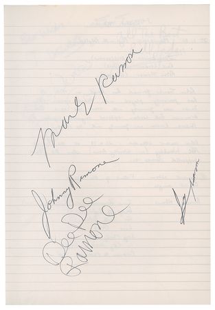 Lot #9407 80s Rock Band Signatures (85+) with The Ramones, Black Sabbath, Genesis, and Def Leppard - Image 2